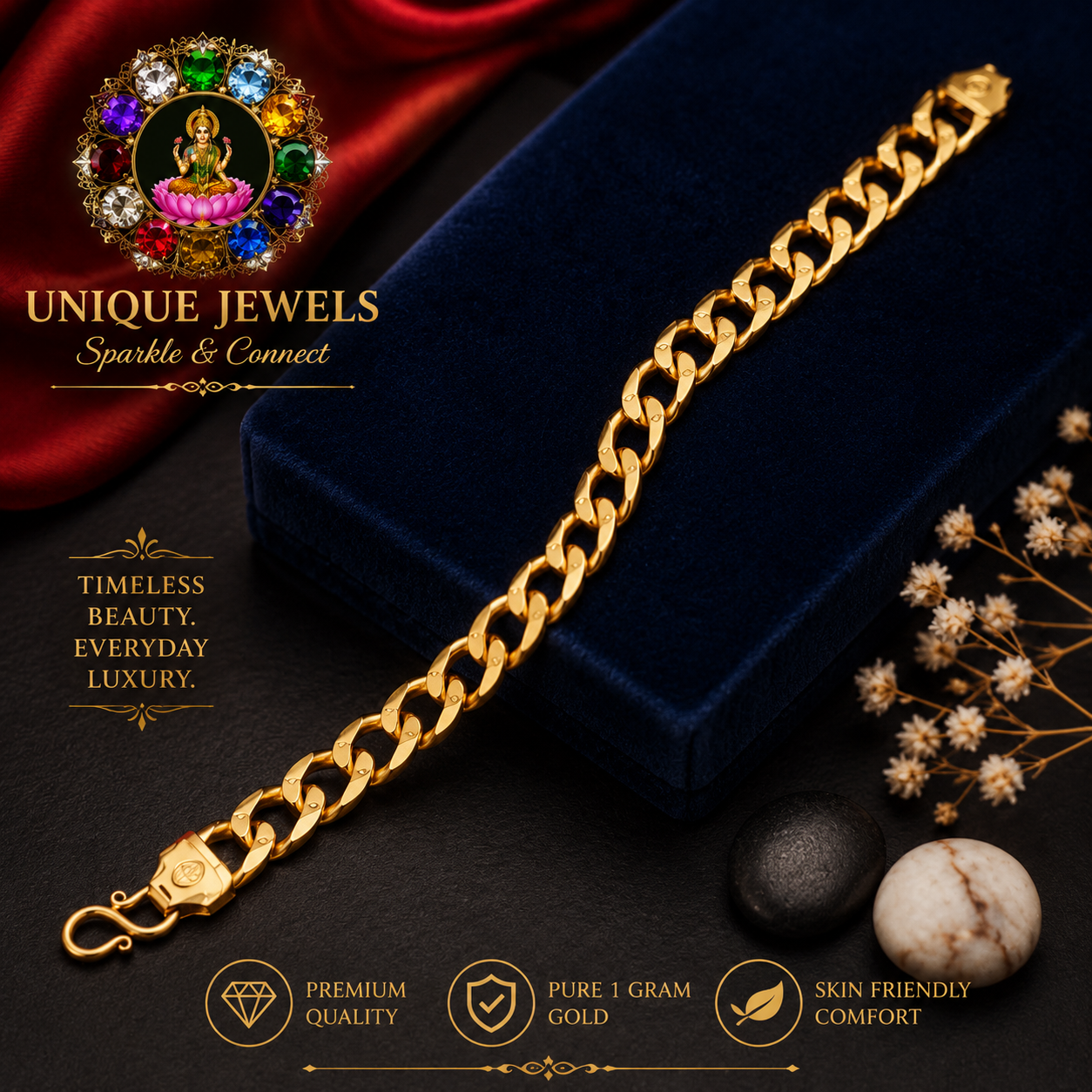 1 Gram gold Men's Bracelet