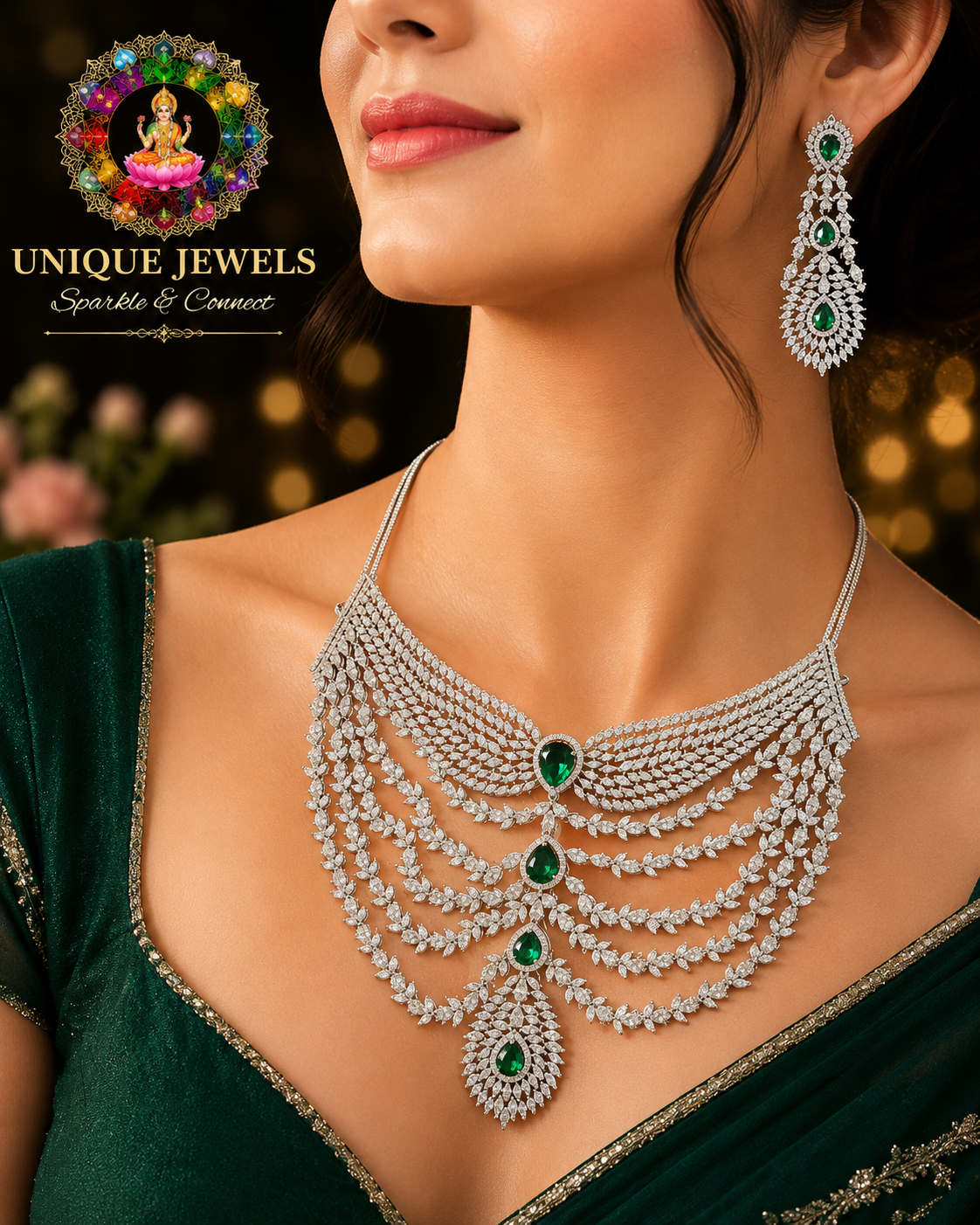 Premium quality American diamond Women Necklace set